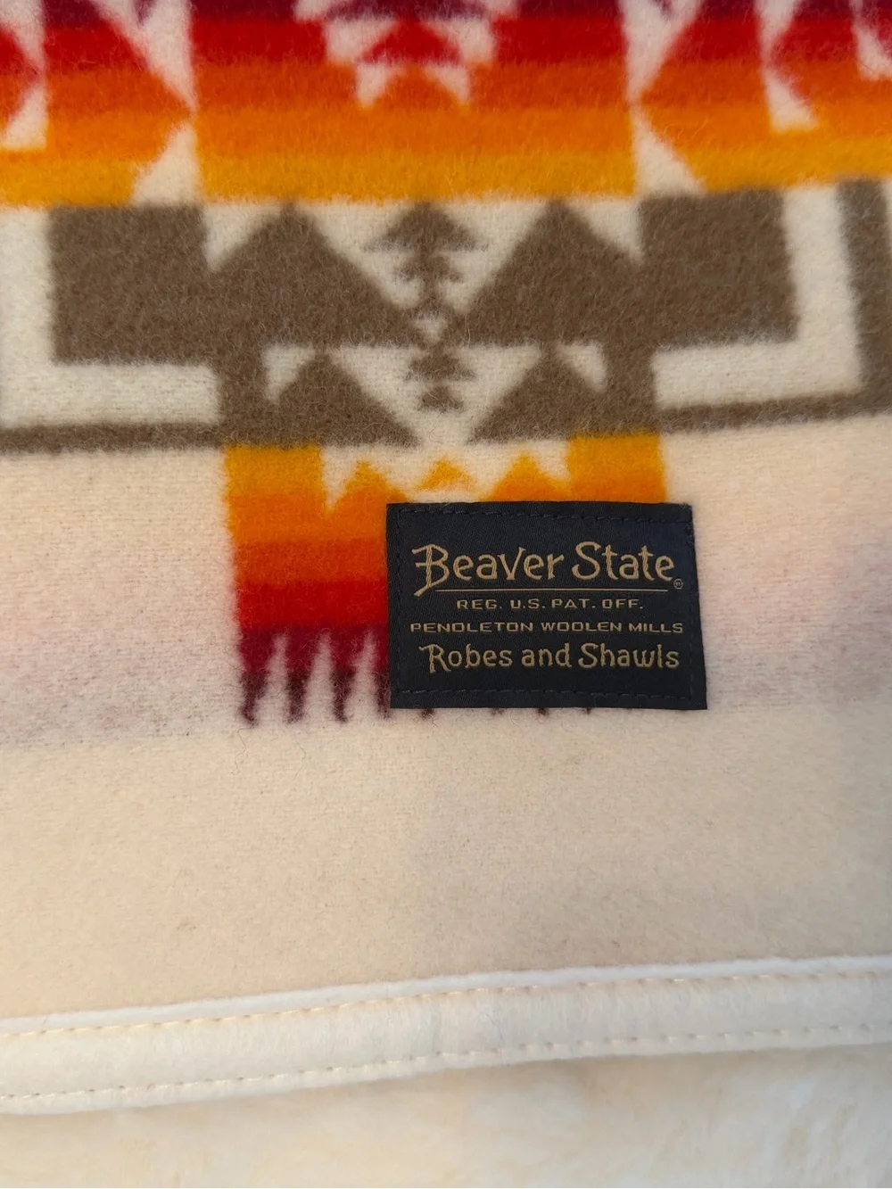 Pendleton Beaver State Wool Chief Joseph Southwest Pattern Baby Blanket